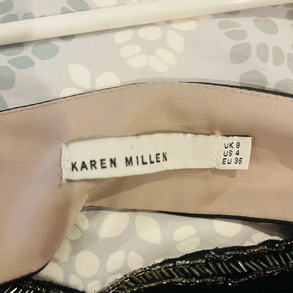 Karen Millen Black Beaded Dress - Picture 2 of 5